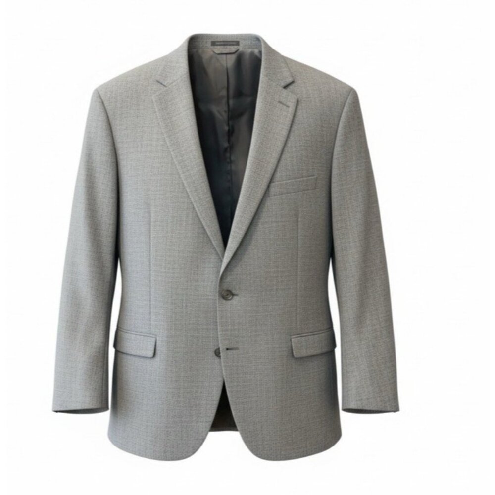 Lauren Ralph Lauren Gray Crosshatch 2 Button Single Vent Sport Coat Mens 48 L